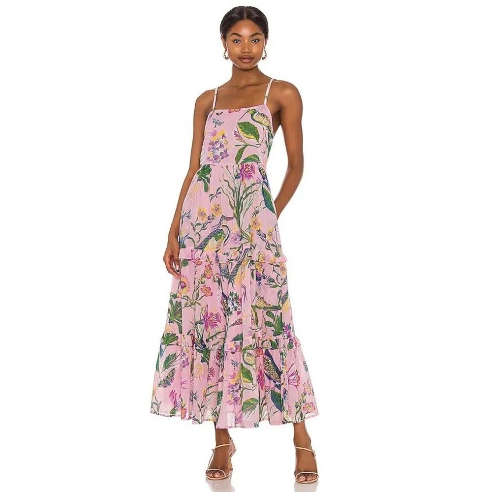 BANJANAN Hazel Dress in Jubilee Lilac Sachet Womens L REVOLVE $325 Resort NWT